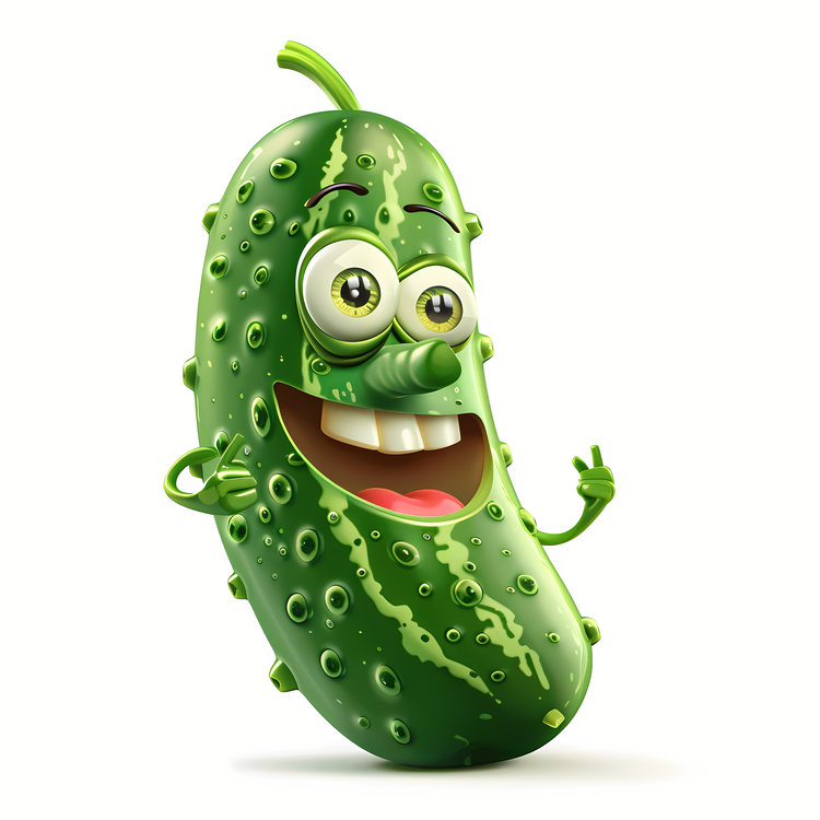 3d Cartoon Vegetable,Cartoon,Pickle
