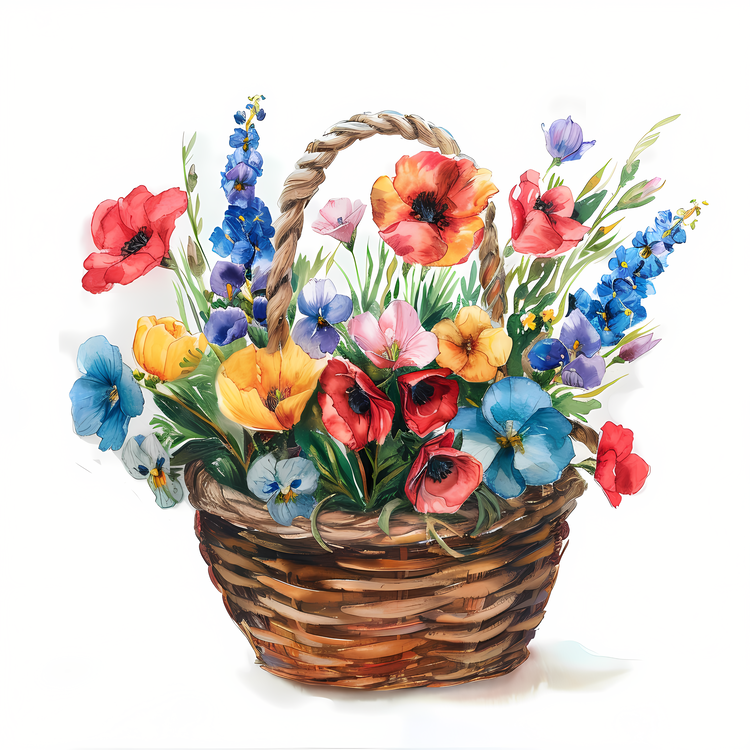 May Day,Flower Basket,Vintage Basket