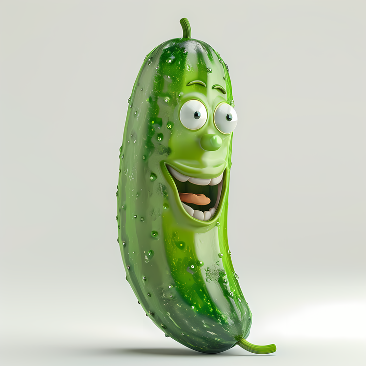 3d Cartoon Vegetable,Sliced Cucumber,Pickle