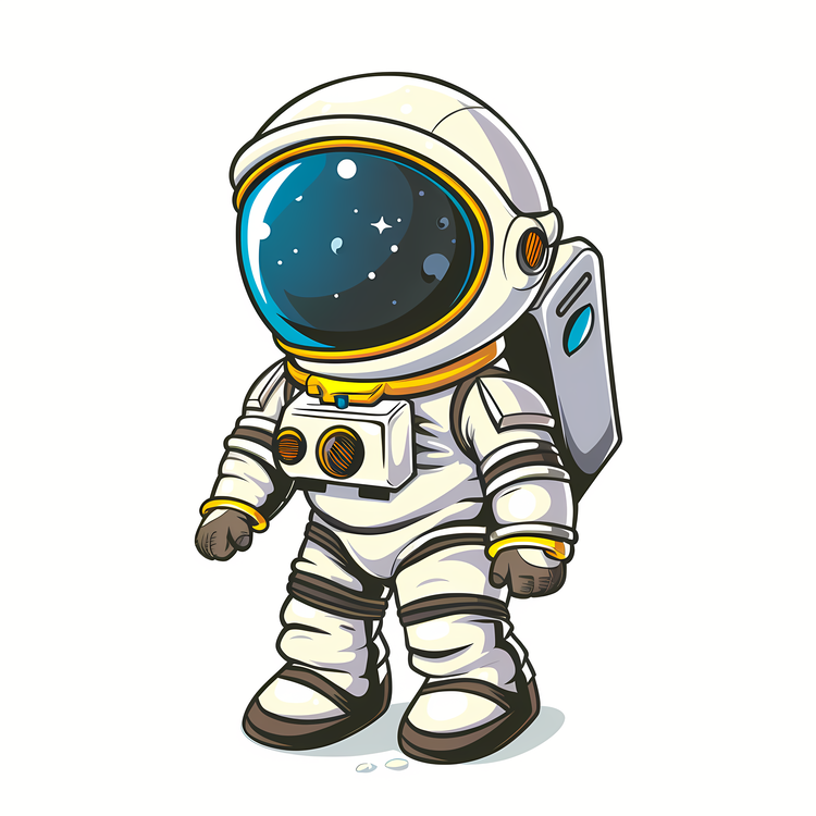Astronaut,Planet,Cartoon
