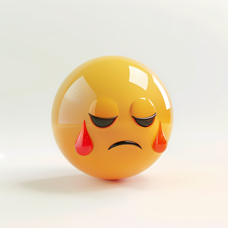 Emoji,Crying Face,Yellow