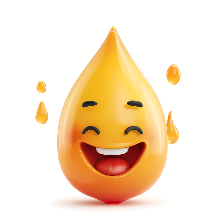 Fuzzy,Emoticon,Laughing Droplet