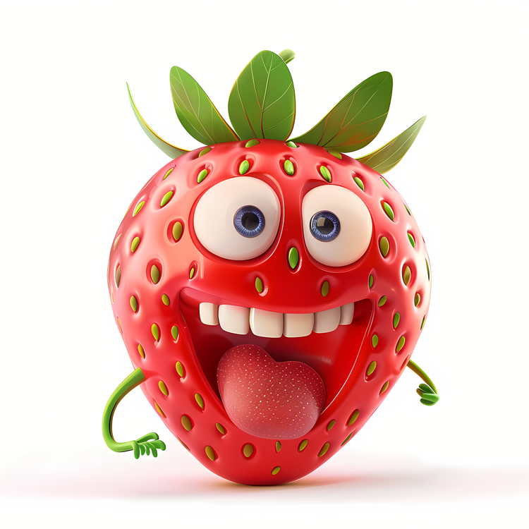 3d Cartoon Fruit,Strawberry,Fruit