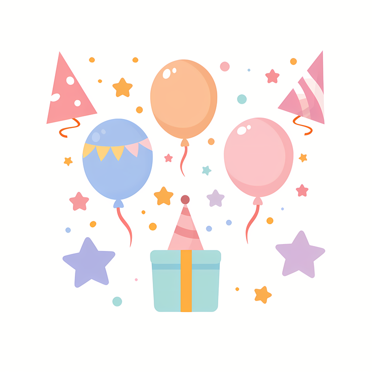 Newborn,Happy Birthday,Balloons