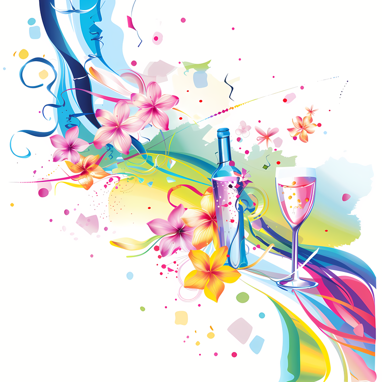 Spring Party,Colorful,Bubbles