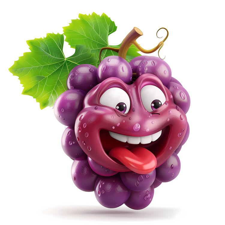 3d Cartoon Fruit,Wine Grape,Fruit