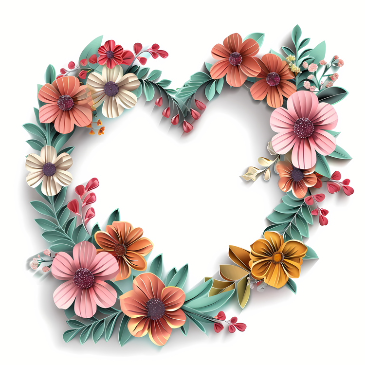 Mothers Day,Flower Wreath,Paper Craft