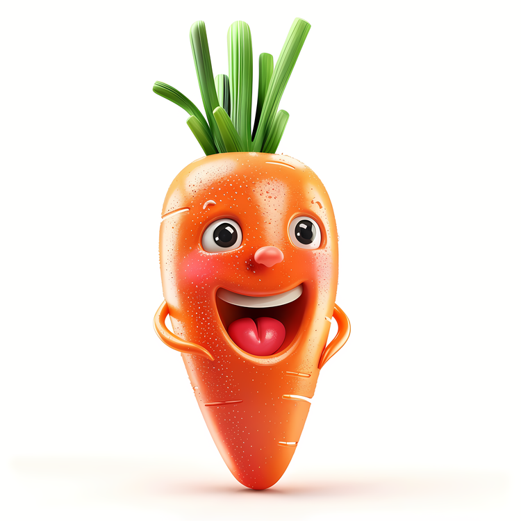 3d Cartoon Vegetable,Carrot,Cute