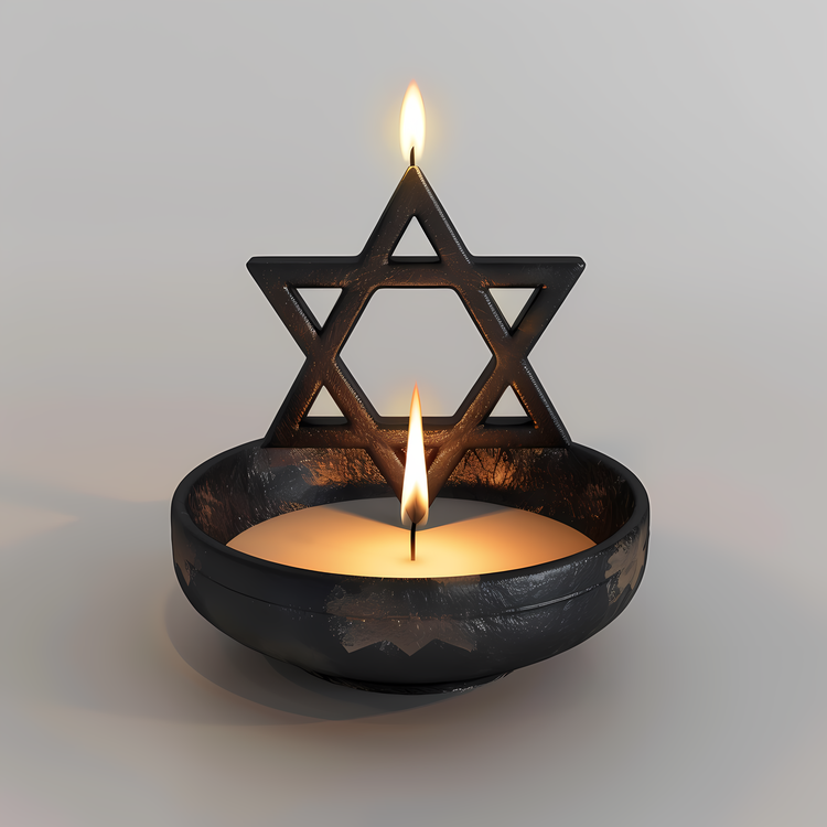 Yom Hashoah,Burning Candle,Jewish Symbol