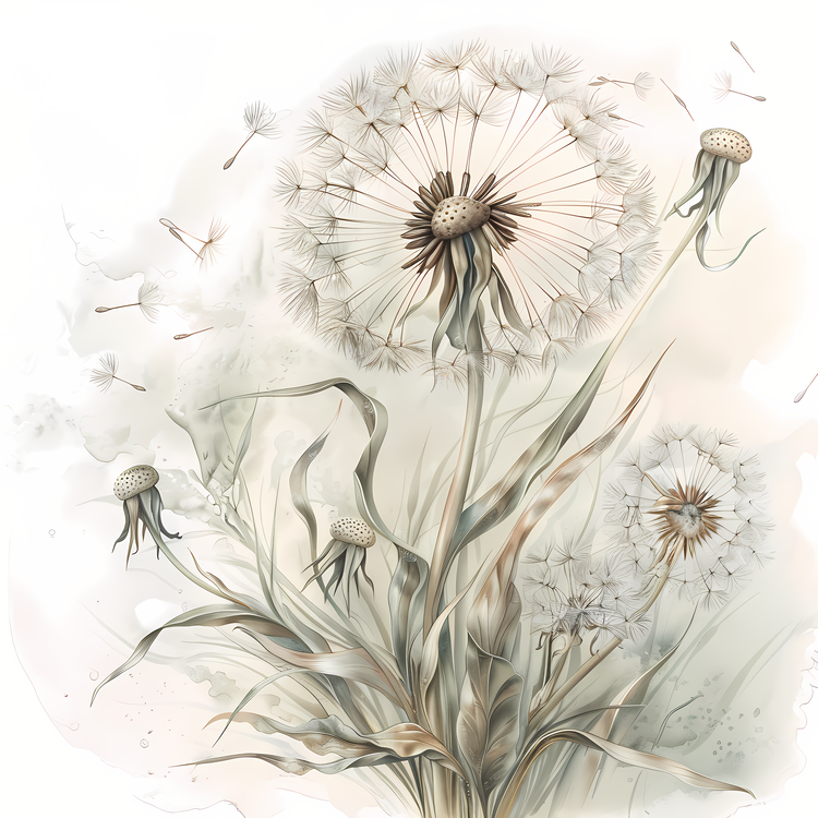 Dandelion,Grass,Flowers
