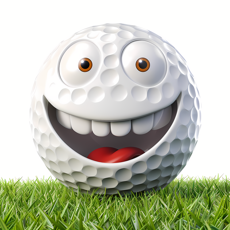 3d Cartoon,Ball,Cartoon Golf Ball