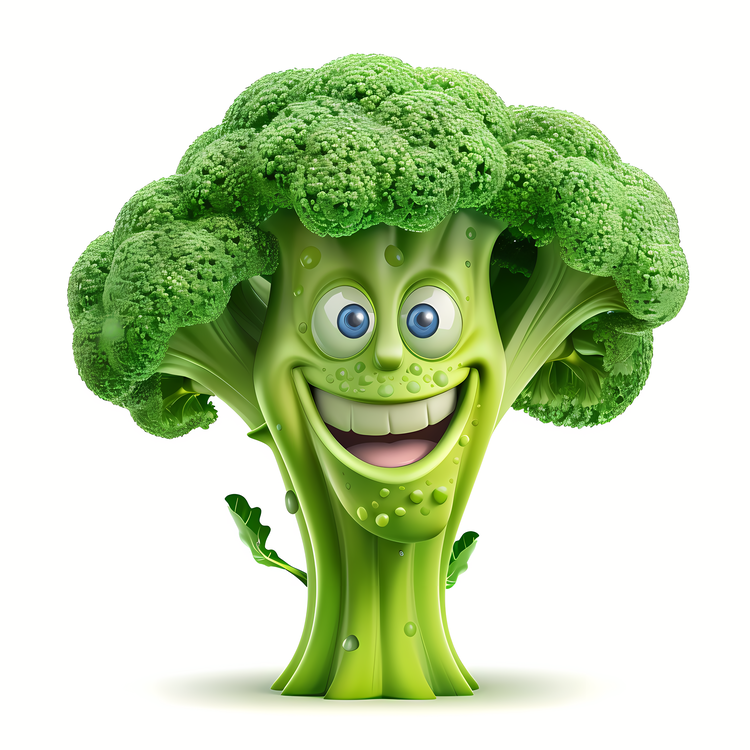 3d Cartoon Vegetable,Happy,Realistic