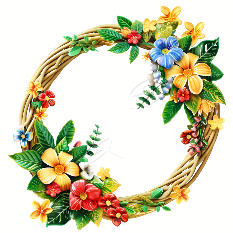 Summer Frame,Wreath,Floral