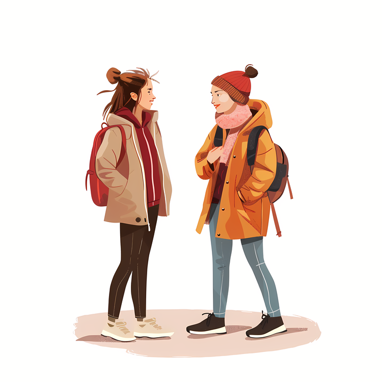 Girls Talking,Winter Fashion,Casual Outfits