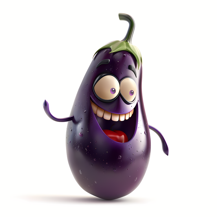 3d Cartoon Vegetable,Purple,Squash
