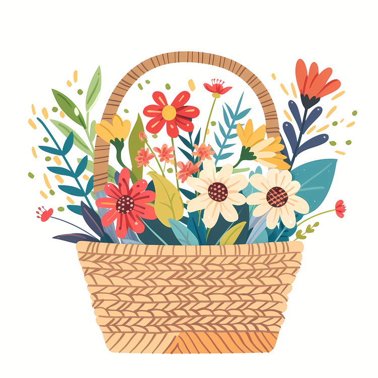 May Day,Flower Basket,Floral Basket