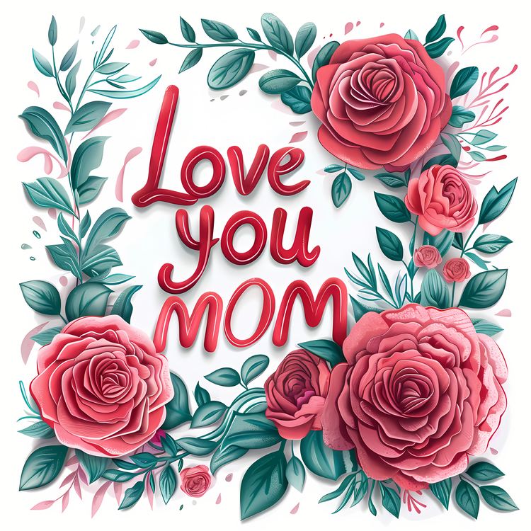 Letter For Mom,Love Mom,Roses