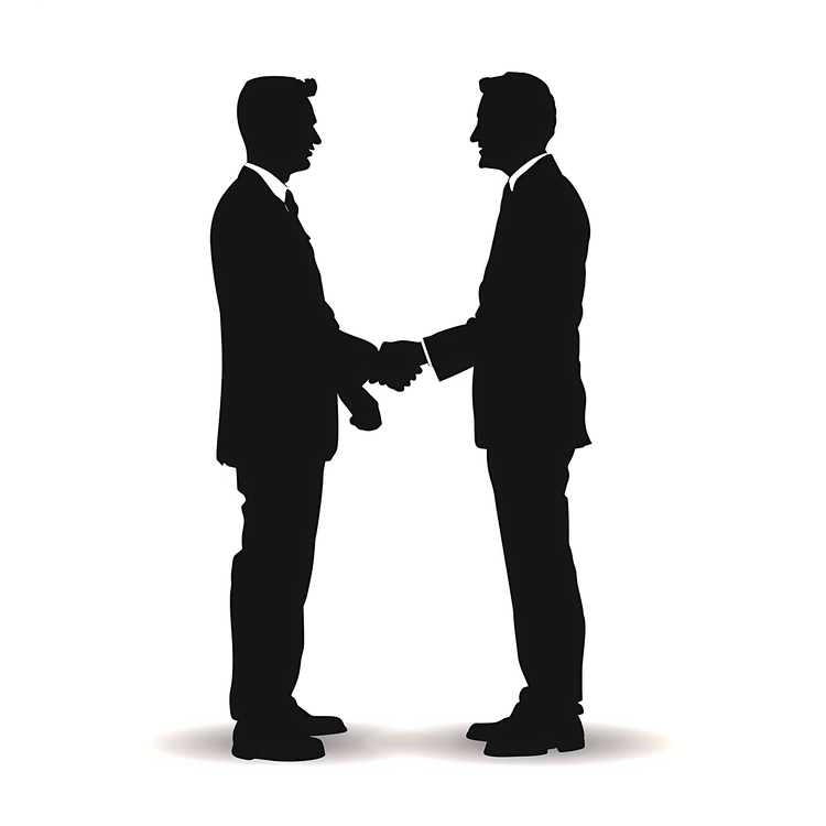 Shaking Hands,Business,Silhouette