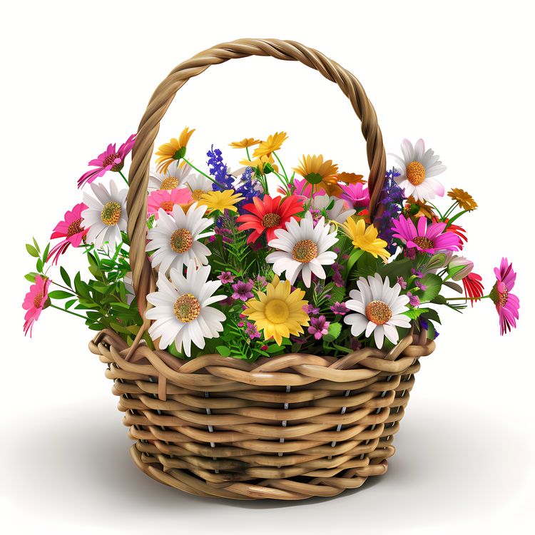 May Day,Flower Basket,Wicker Basket