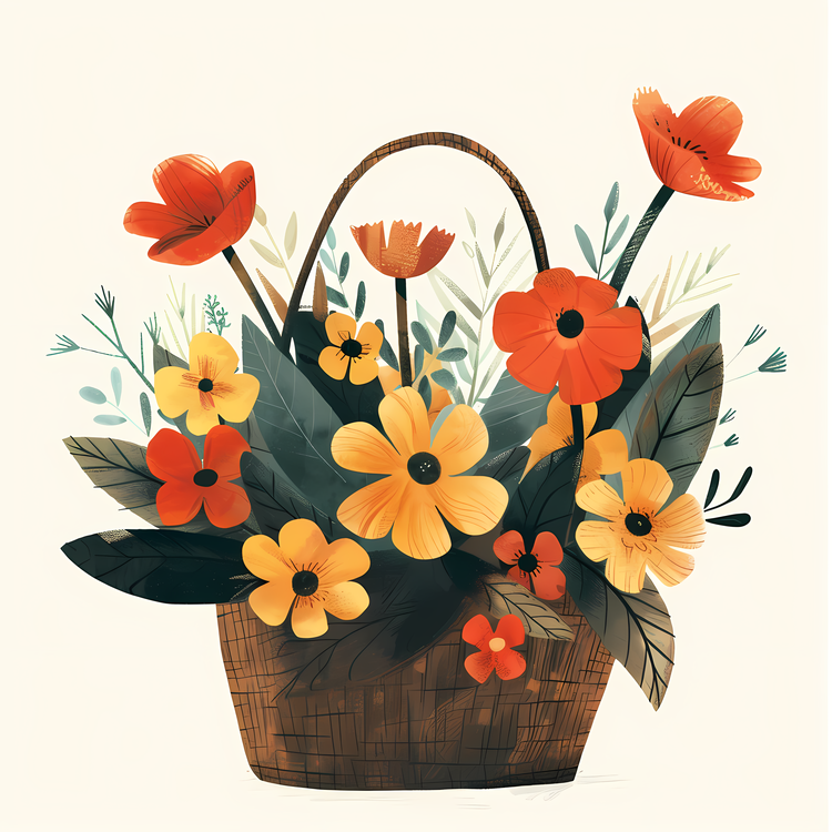 May Day,Flower Basket,Colorful