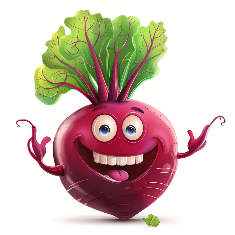 3d Cartoon Vegetable,Beet,Root Vegetable