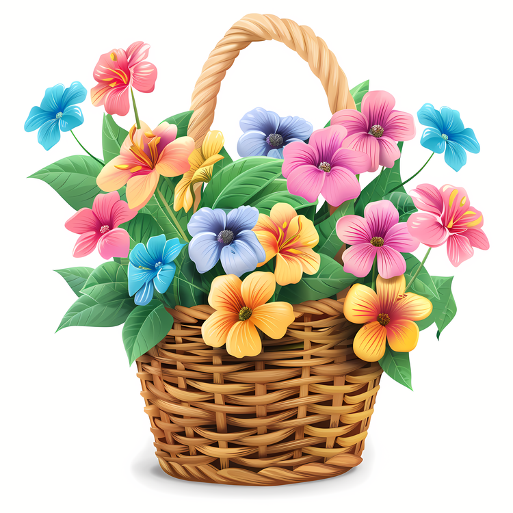 May Day,Flower Basket,Basket Of Flowers