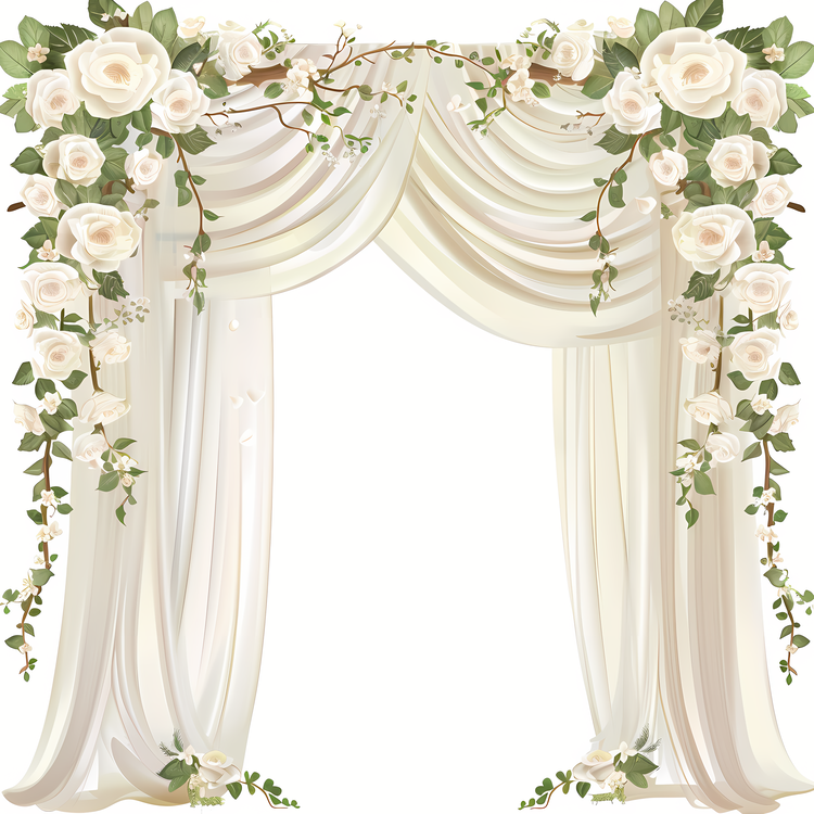 Wedding Decoration,White Roses,Wedding Banner