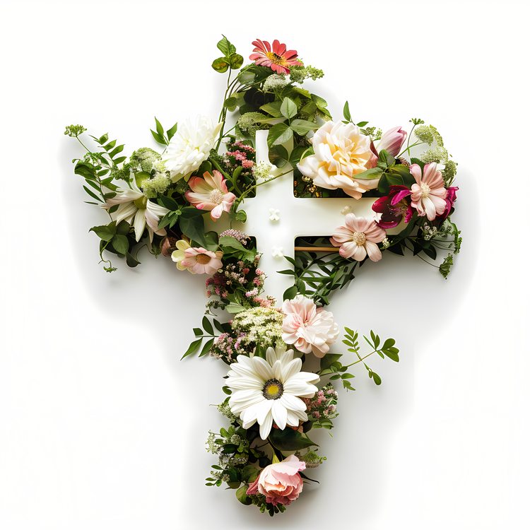 Funeral,Flower  Cross,Floral Arrangement