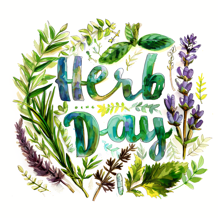 Herb Day,Hibiscus Flowers,Lavender And Herbs