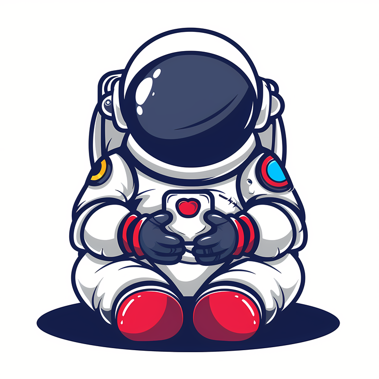 Astronaut,Planet,Cartoon