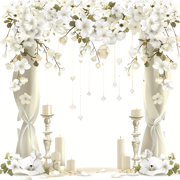 Wedding Decoration,Wedding Arch,White Flowers