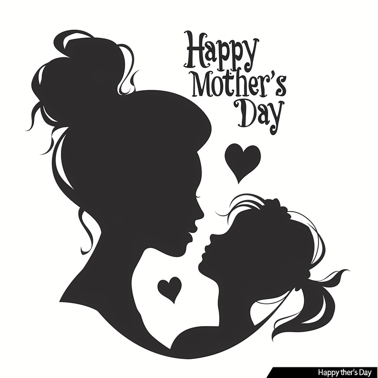 Happy Mothers Day,Mother And Child,Silhouette Of Mother And Child