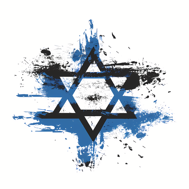 Yom Hashoah,Flag,Paint Splatters