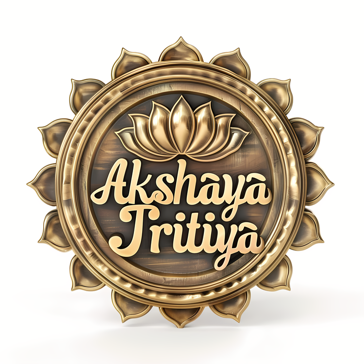 Akshaya Tritiya,Round Medal,Gilded