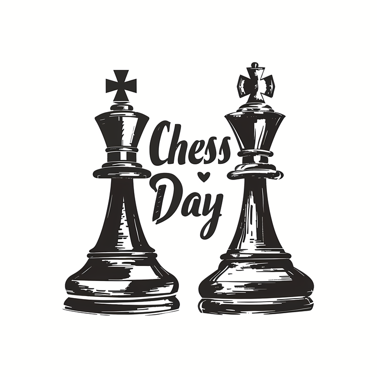 World Chess Day,Gaming Chess Set,Vector Art