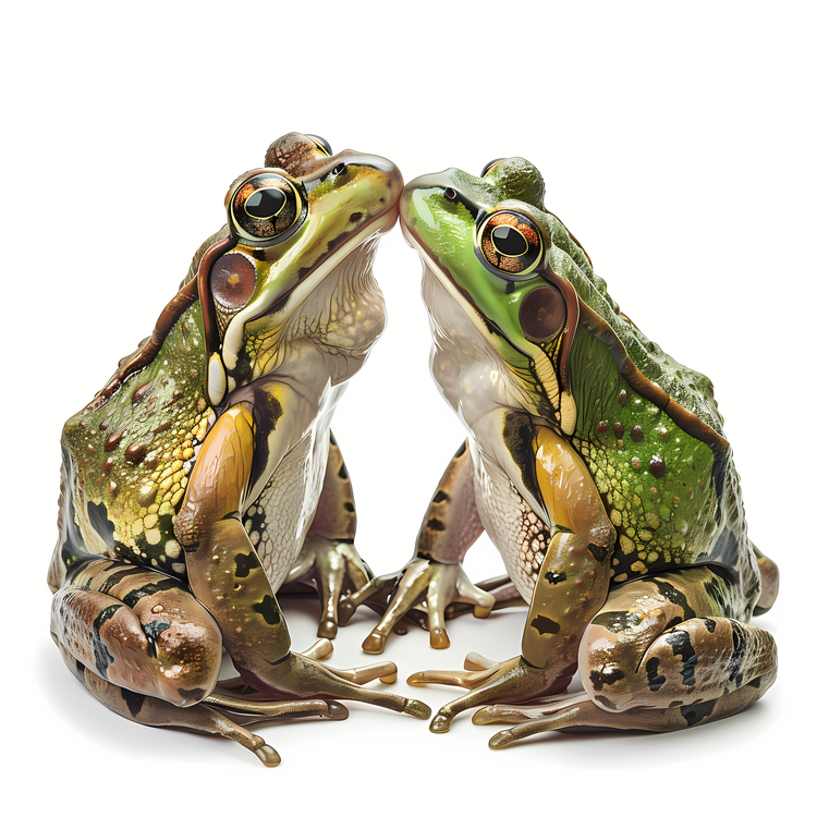 Kissing,Animal,Green Frog