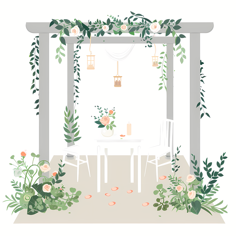 Outdoor Wedding,Garden,Plants