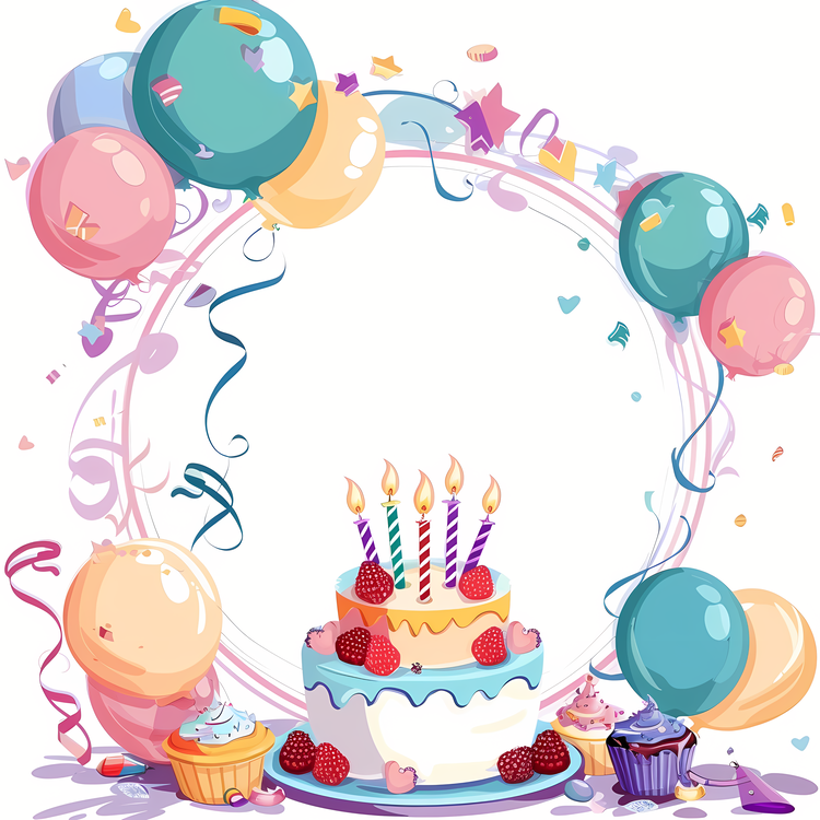 Happy Birthday Mom,Cake,Balloons