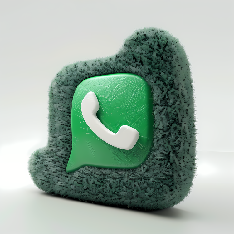 3d Fuzzy Logo,Phone,Chat