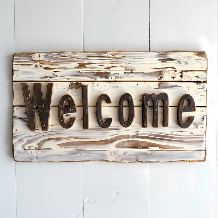 Welcome,Wooden Sign,Old Sign
