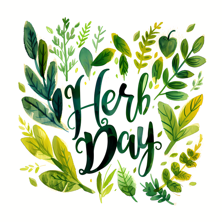 Herb Day,Botanical,Watercolor