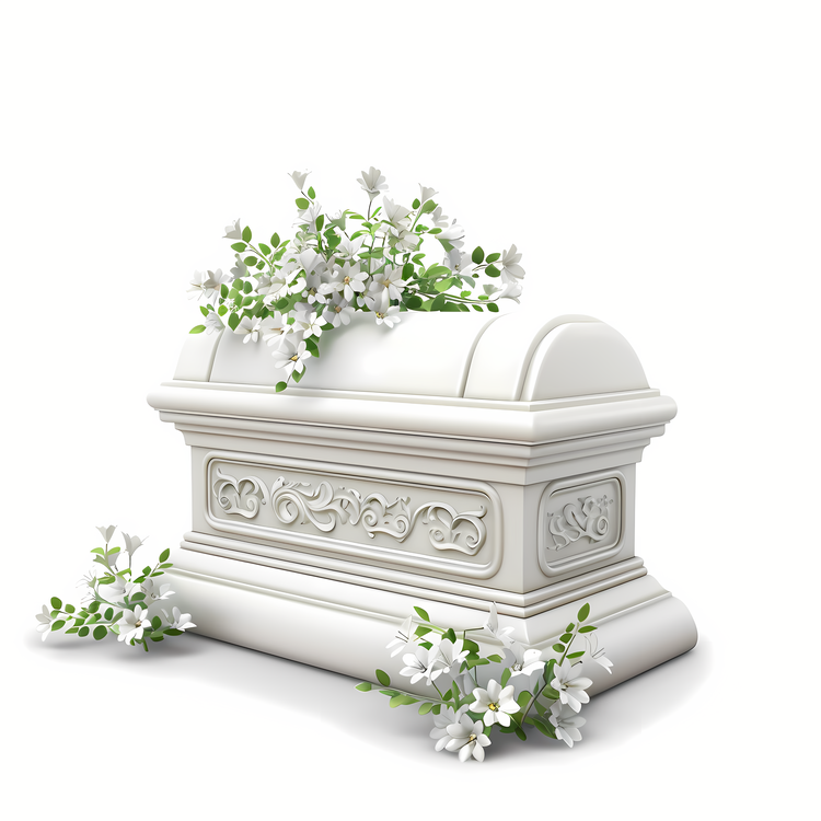 Funeral,White Casket,Coffin