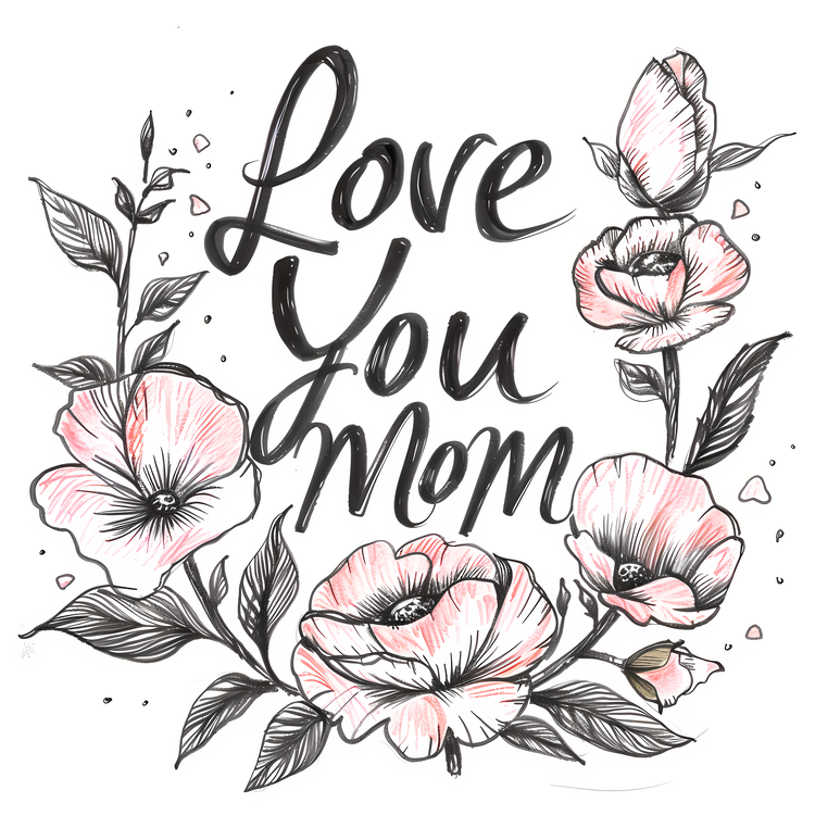 Letter For Mom,Love Mom,Flower