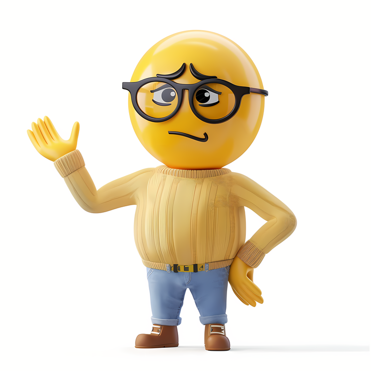 Emoji,Lego Emoji Character,Emoticon With Glasses And Sweater