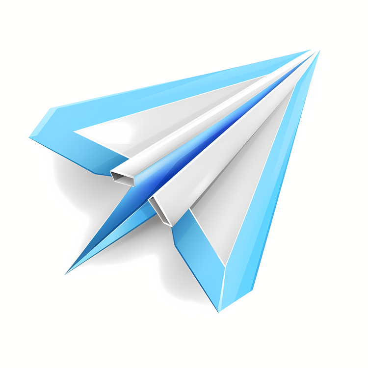 Paper Airplane,Sky Blue,Triangle Shape