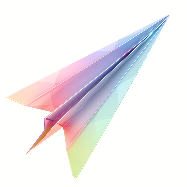 Paper Airplane,Colorful,Geometric