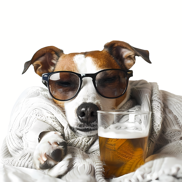 Animal Hangover,Dog,Wearing Glasses