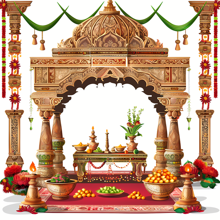 Hindu Wedding,Decorations,Indian Wedding Stage