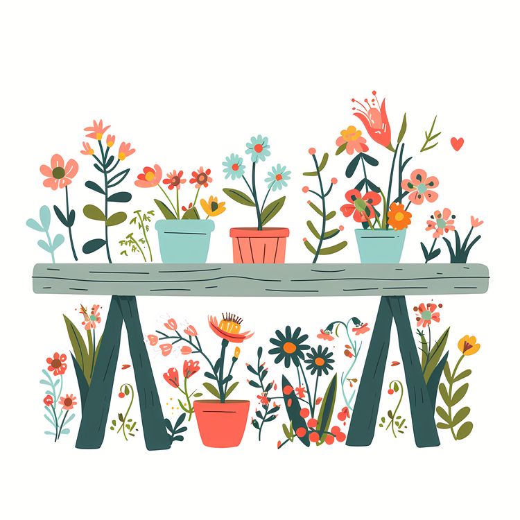 Garden Table,Flower,Garden