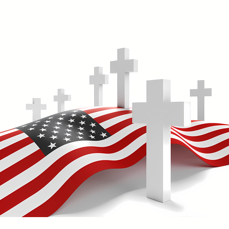 Memorial Day,Flag,Crosses